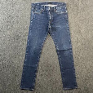 Uniqlo Jeans Mens 31x34 Blue Slim Fit Dark Wash Selvedge Stretch Denim